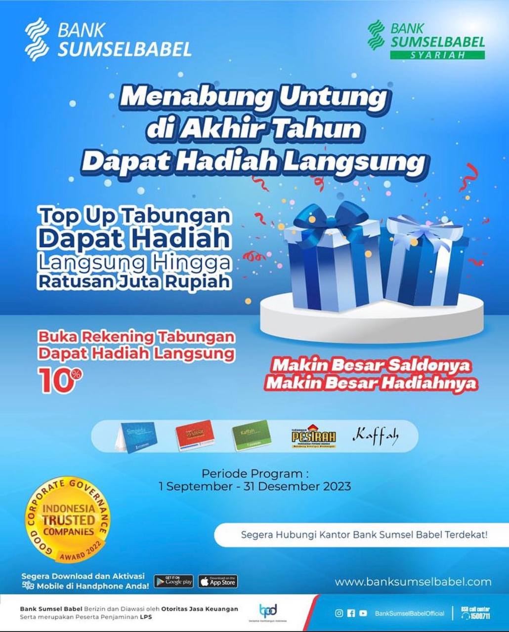 Menabung Untung di akhir Tahun dapat Hadia langsung