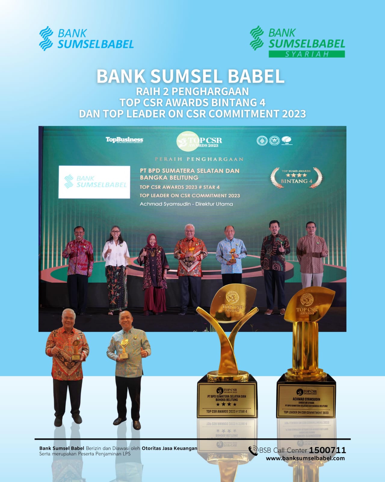 BANK SUMSEL BABEL RAIH TOP CSR AWARD 2023