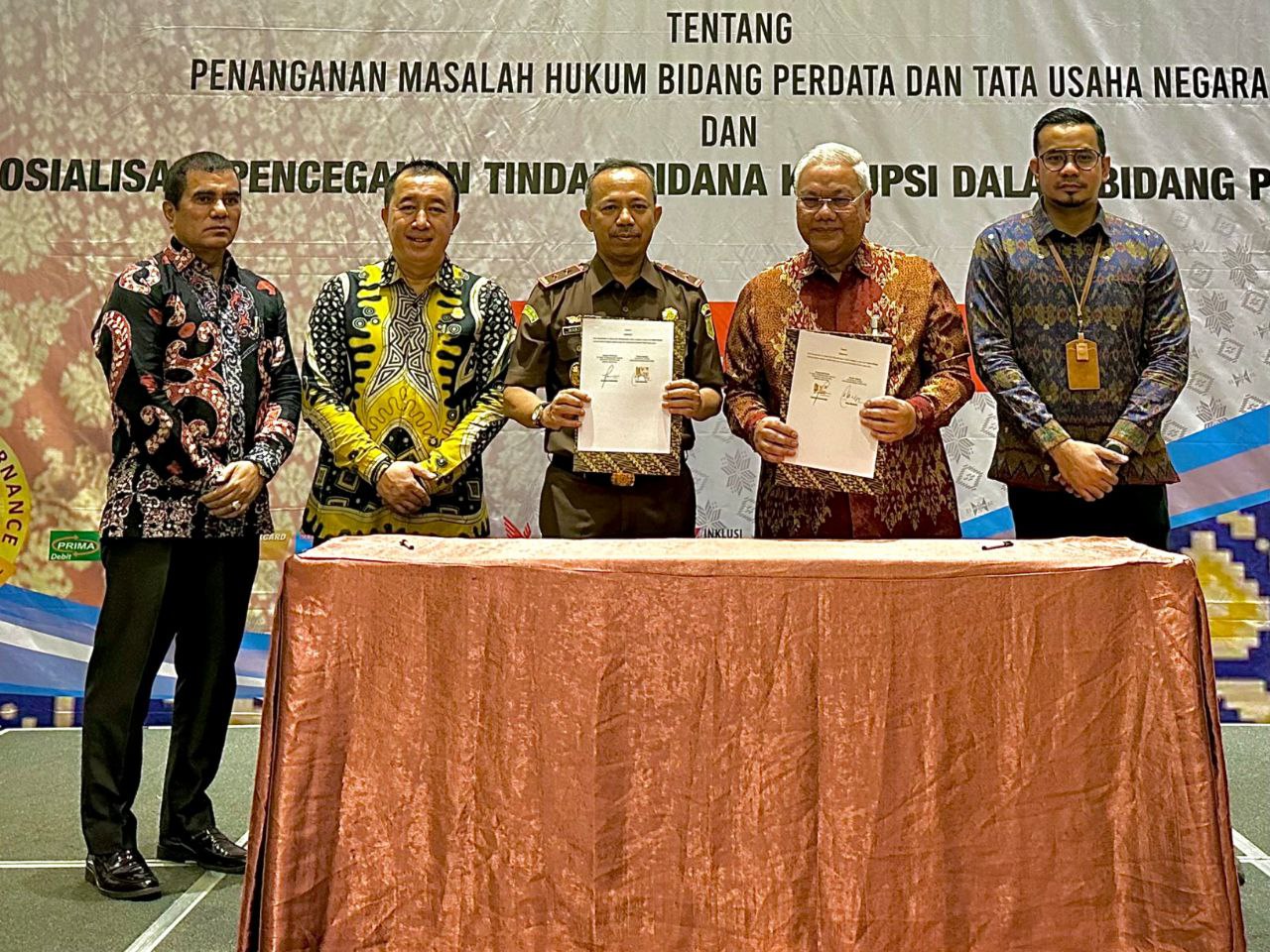 Penandatanganan MoU antara Bank Sumsel Babel dengan Kejaksaan Tinggi dan Kejaksaan Negeri Kepulauan Bangka Belitung