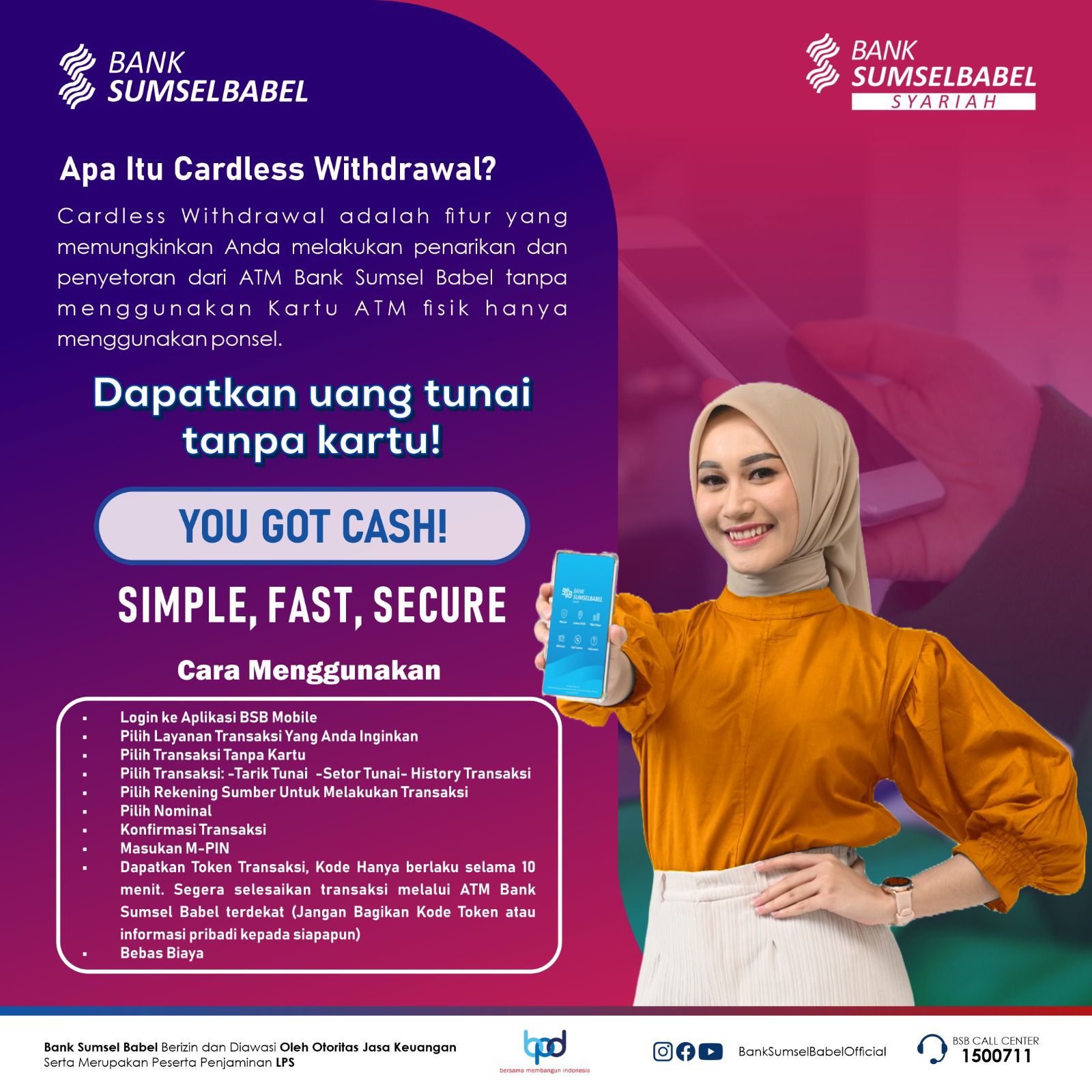 Cardless Cash Withdrawal Solution, Bank Sumsel Babel Launches Cardless Withdrawal
