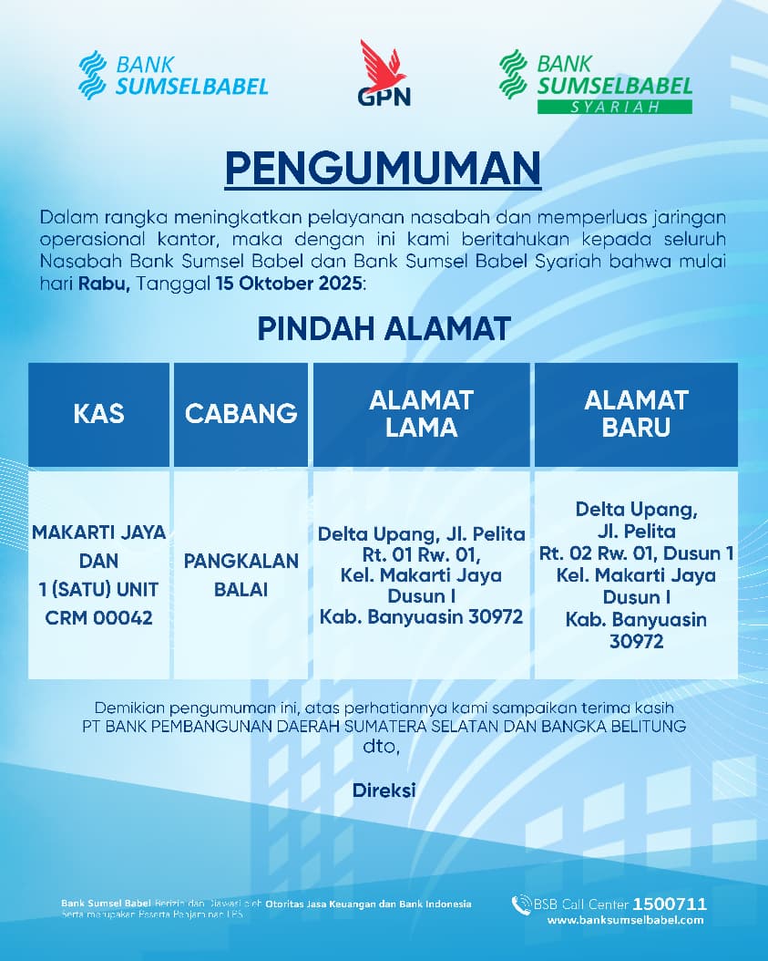Pengumuman Jaringan Kantor