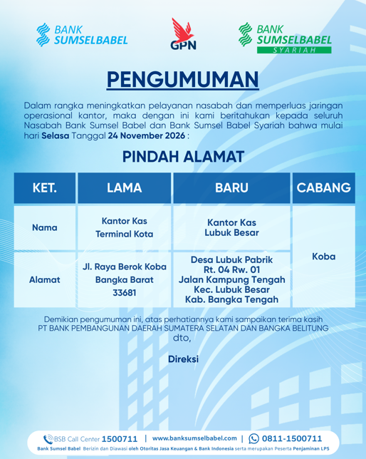 Relokasi Kantor Kas Terminal Kota