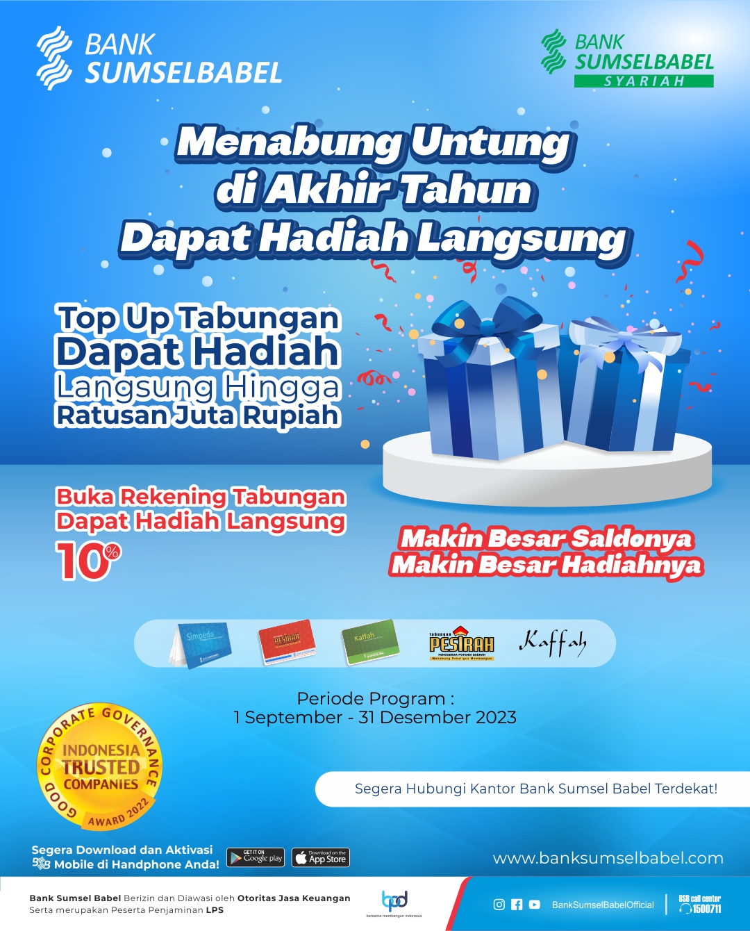 Save Profits at The End Of The Year and get immediate Prizes
