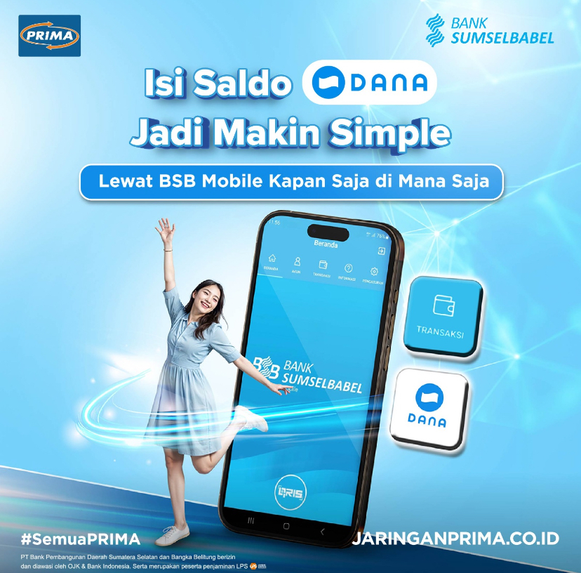 Top Up Dana Balance Using BSB Mobile Only